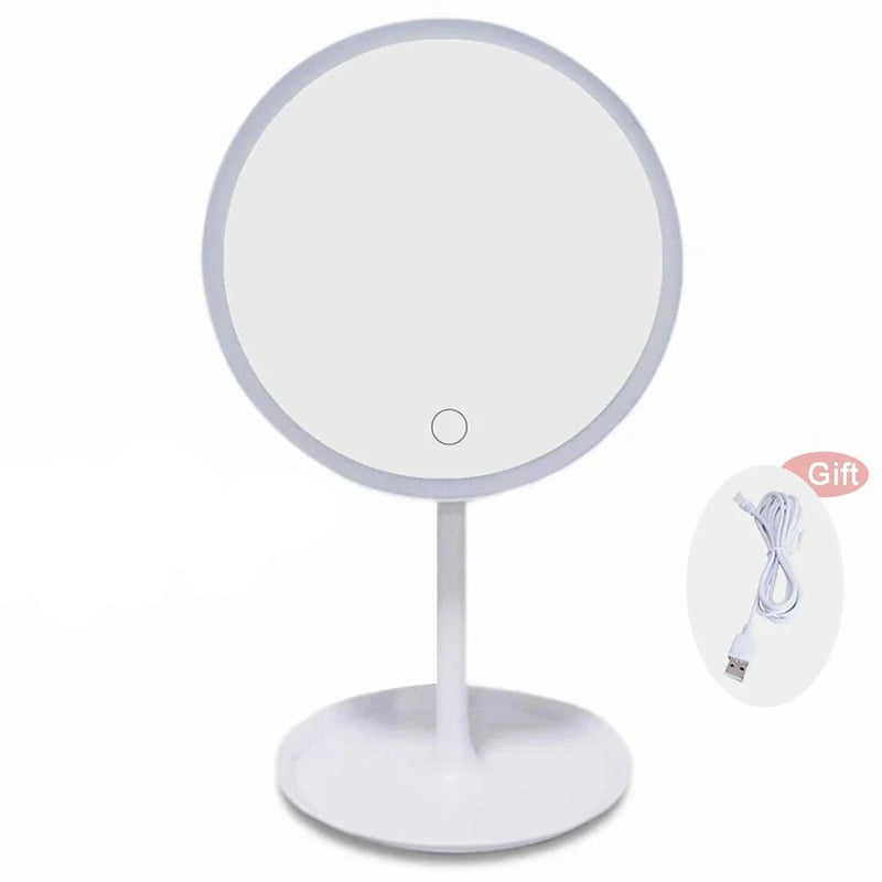 Espelho Redondo Para Maquiagem com Led - Mirror Me Ready