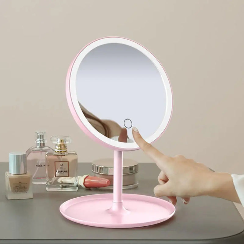 Espelho Redondo Para Maquiagem com Led - Mirror Me Ready