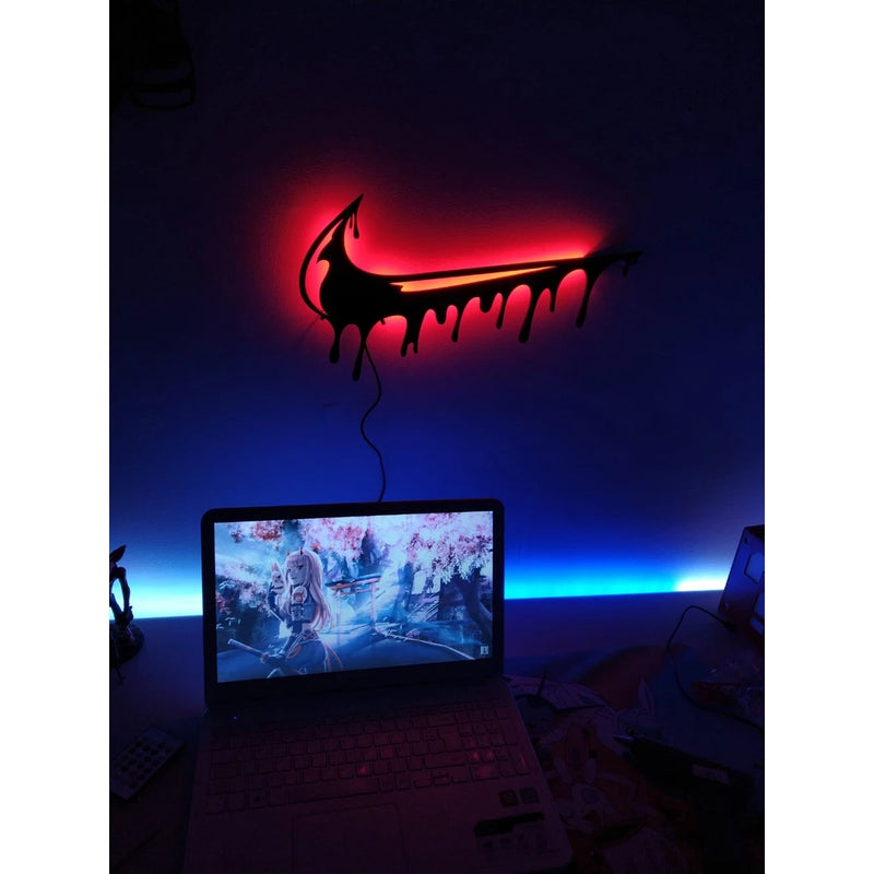 Luminária Led Gamer 45x20 cm RGB 16 Cores Quadro Led