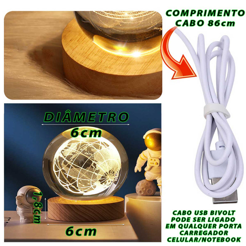 Luminária Cristal Confort - COMPRE 1 E LEVE 2